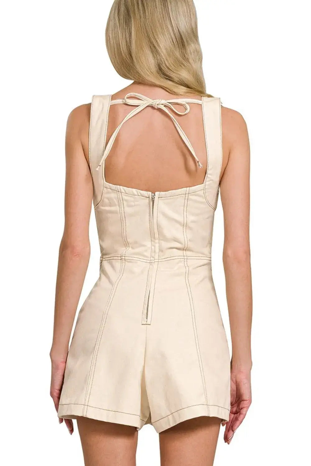 Zenana Tie Back Romper