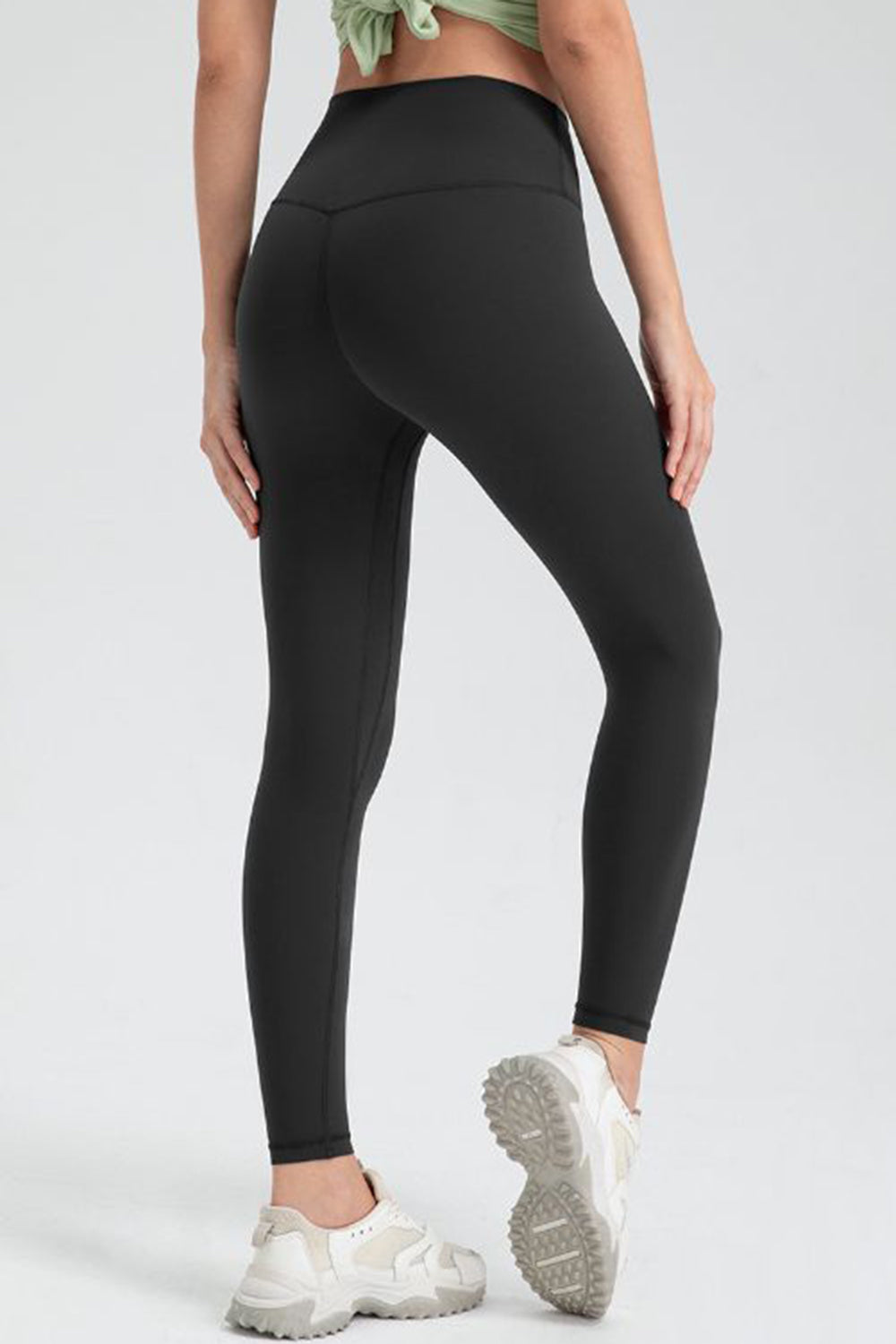 Wide Waistband Slim Fit Active Leggings - felvior