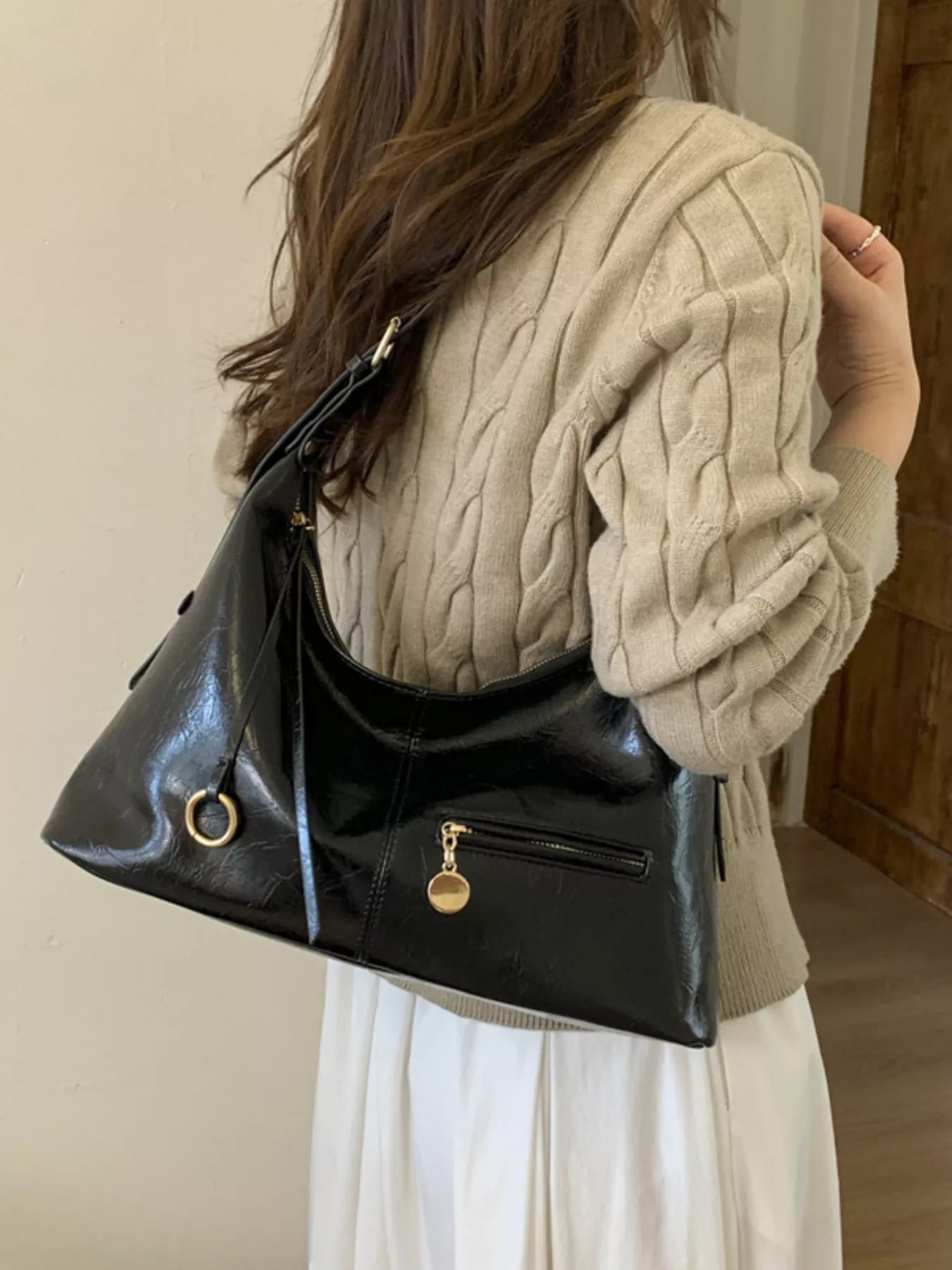 Leather Hobo Shoulder Bag Secondary image