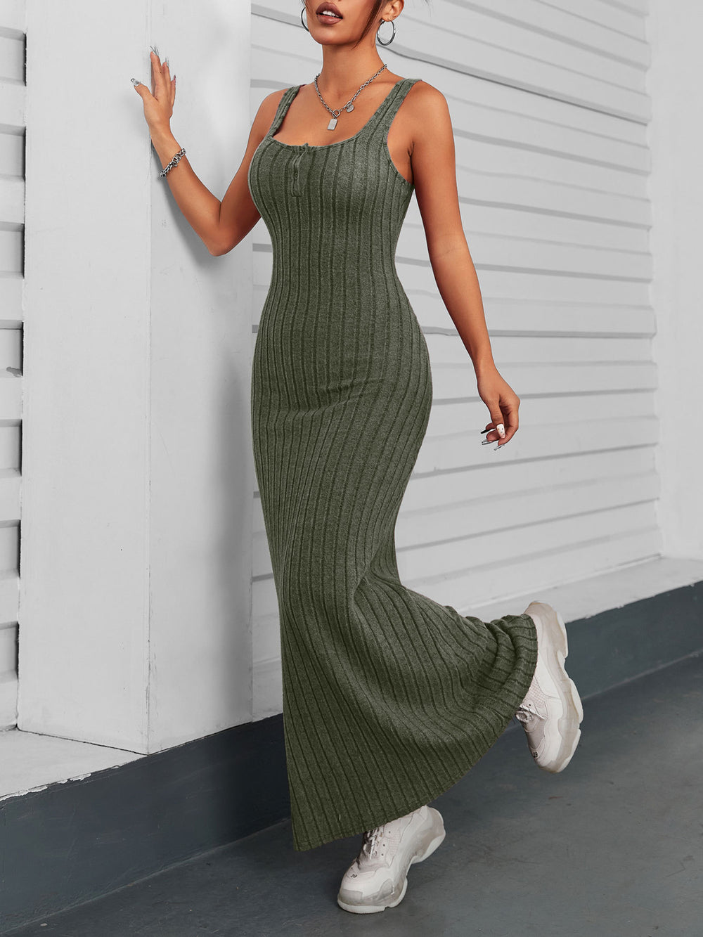 Ribbed Maxi Tank Dress