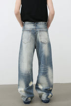 Men's Distressed Wide Leg Jeans