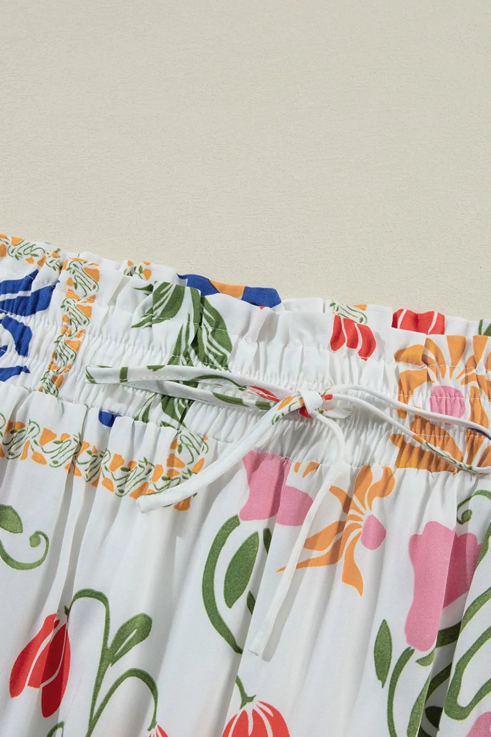 Printed Square Neck Top and Pants Set