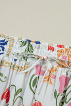 Printed Square Neck Top and Pants Set