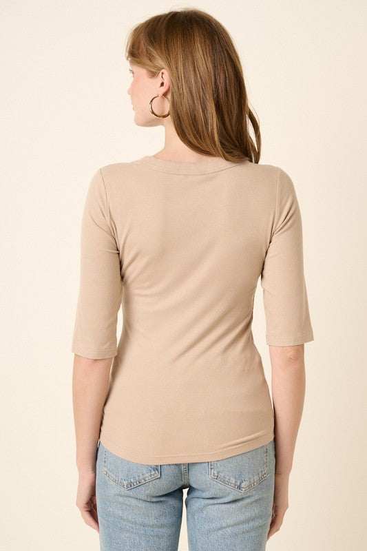 Mittoshop Round Neck Half Sleeve T-Shirt