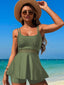 Scoop Neck Double Spaghetti Strap Top and Shorts Set