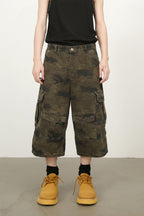 Men's Camouflage Wide Leg Cargo Jeans