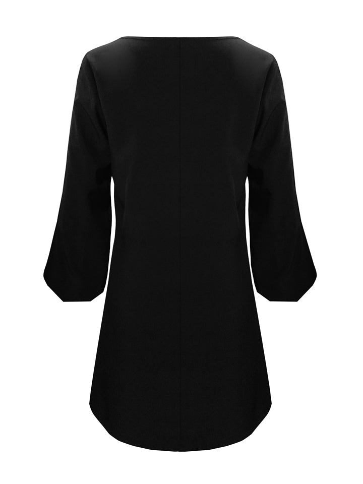Cutout Long Sleeve Round Neck Dress - felvior