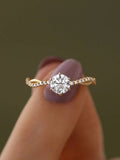 925 Sterling Silver Inlaid Zircon Ring - felvior