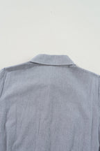 Stripe Chest Pockets Tie Waist Romper