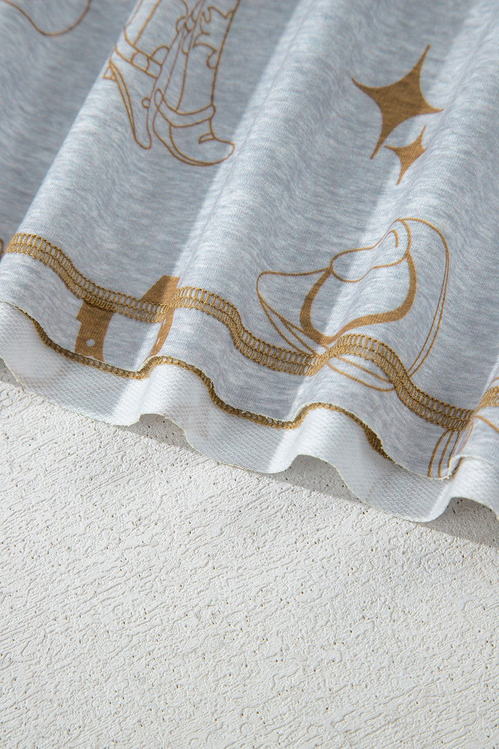 Printed T-Shirt and Elastic Waist Shorts Set