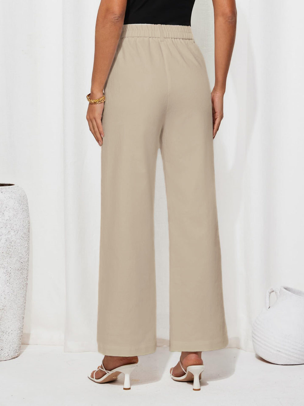 High Waist Wide Leg Pants