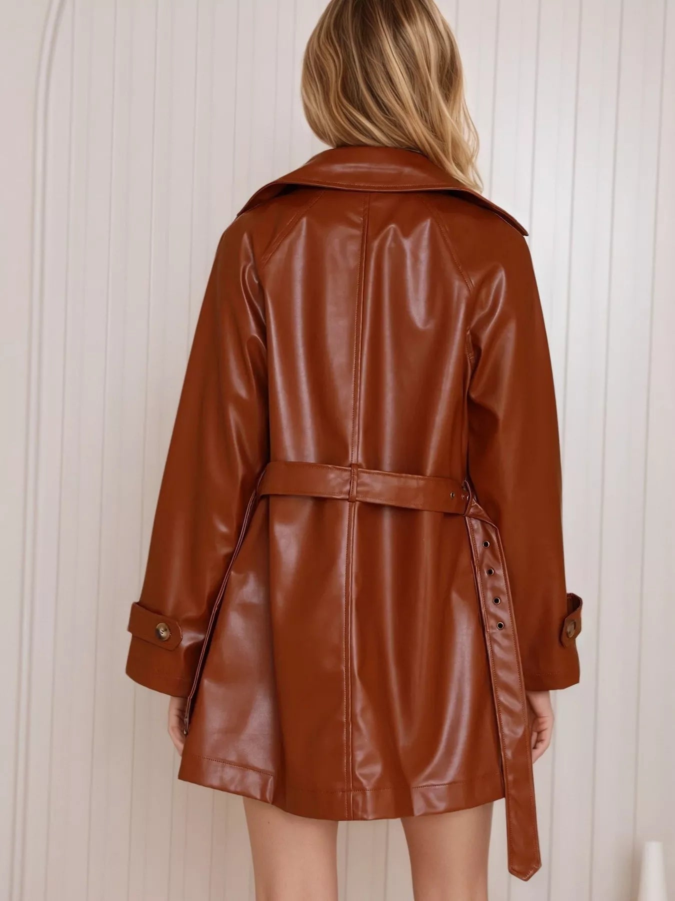 Leather Double-Breasted Jacket Secondary image