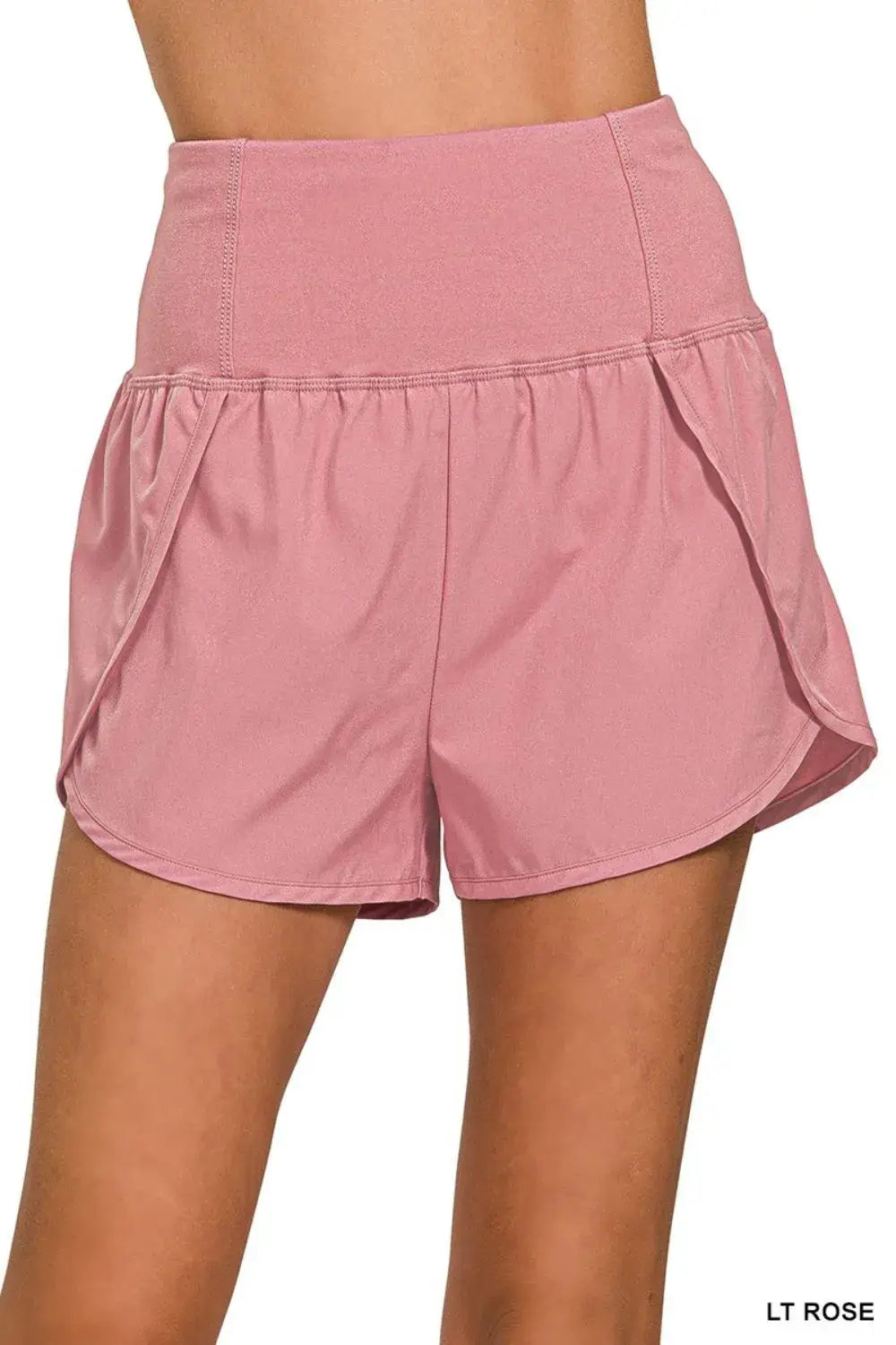 Zenana High Waisted Zippered Back Pocket Running Shorts Hauptbild