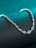 925 Sterling Silver Inlaid Moissanite Bracelet - felvior