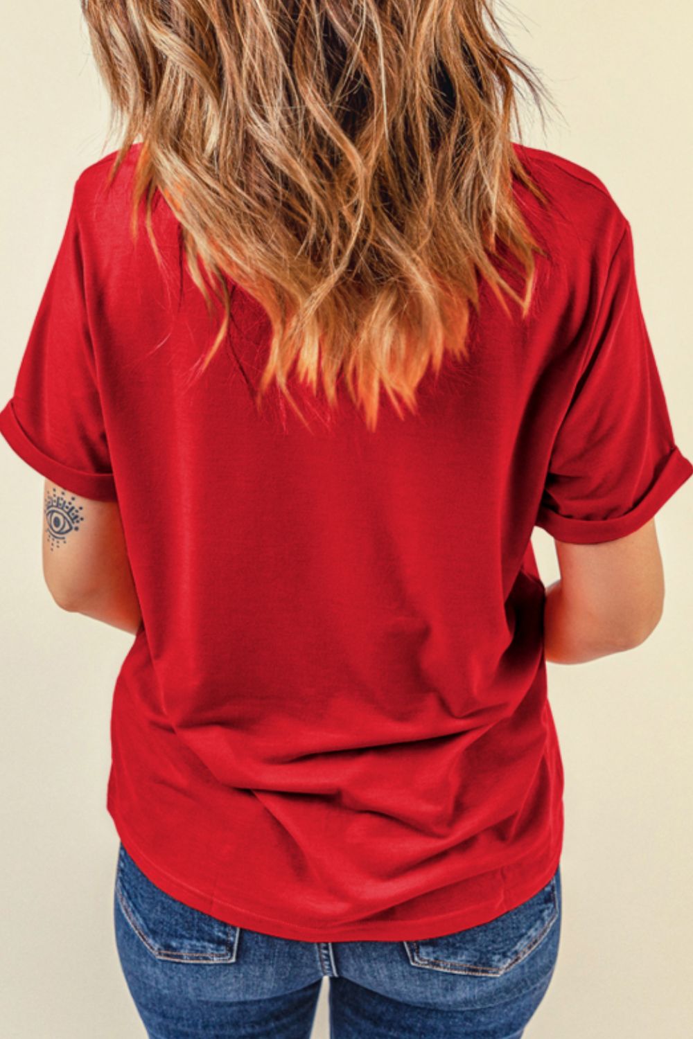 Football Round Neck Short Sleeve T Shirt