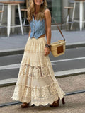 Openwork Crochet Maxi Skirt - felvior
