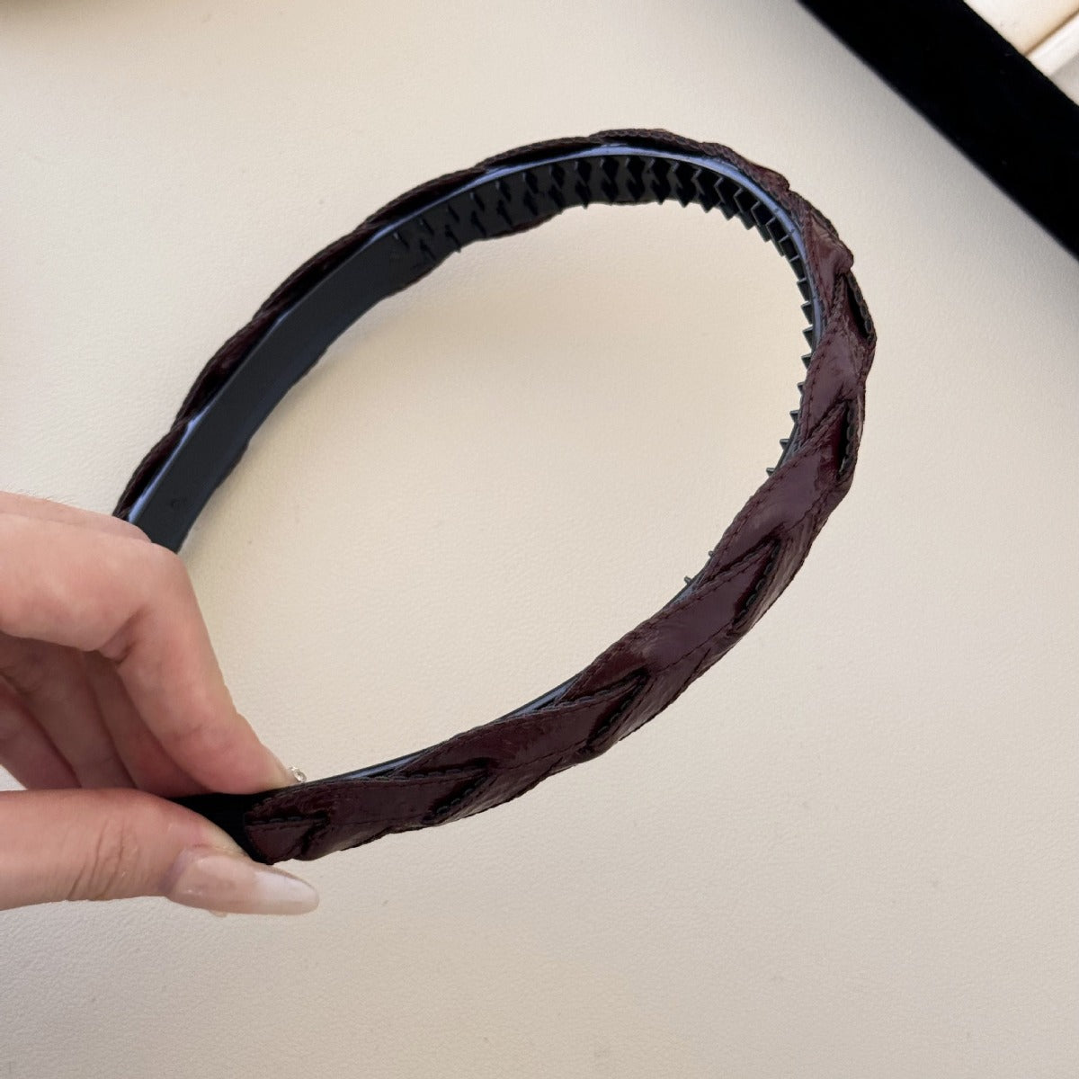 PU Leather Braided Hair Headband - felvior