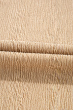 Ruffled Square Neck Textured Cap Sleeve Top