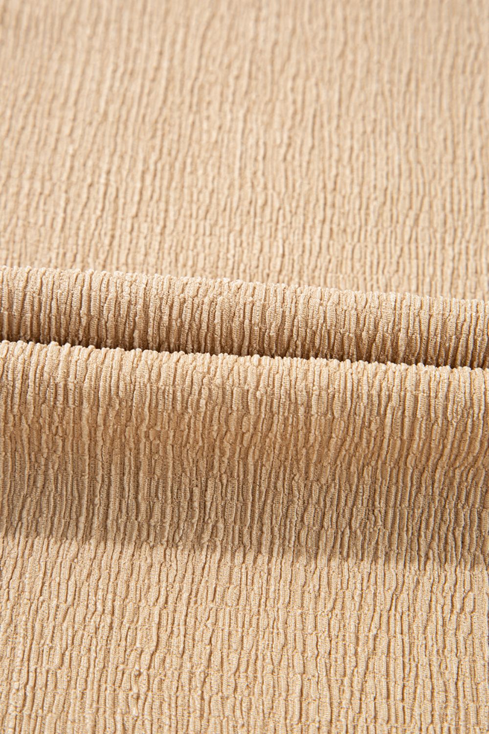 Ruffled Square Neck Textured Cap Sleeve Top