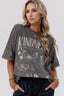 Kindness Butterflies Graphic Mineral Wash Loose Tee