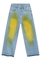 Men's Contrast Baggy Jeans