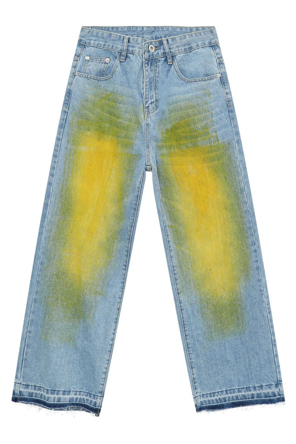 Men's Contrast Baggy Jeans