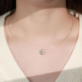 1 Carat Moissanite 925 Sterling Silver Necklace - felvior