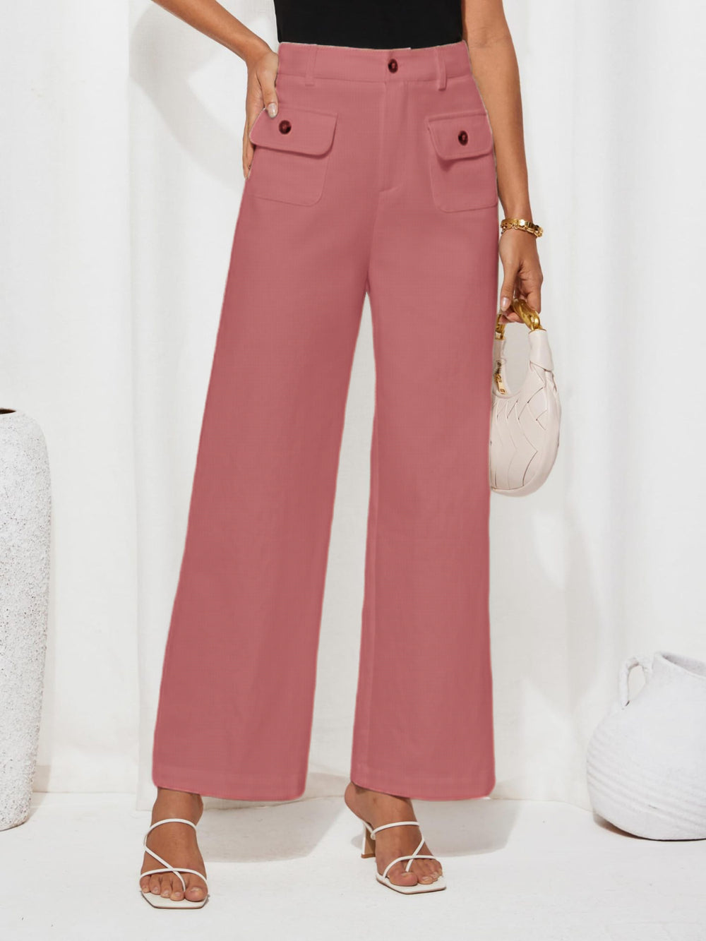 High Waist Wide Leg Pants