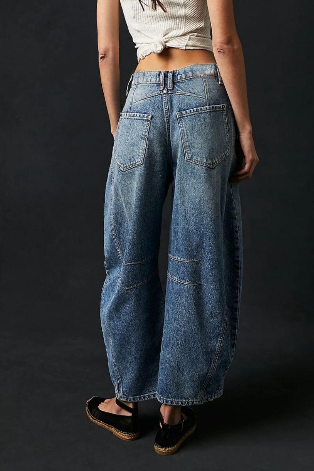 Wide Leg Jeans with Pockets - felvior