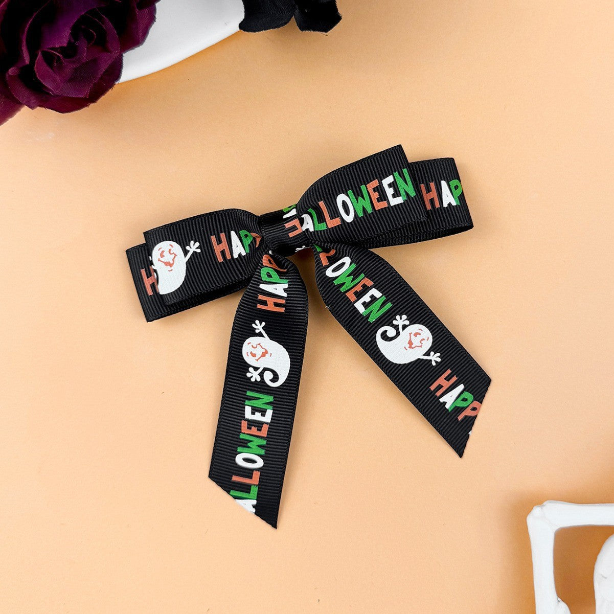 2-Piece Polyester Bow Hair Clip - felvior