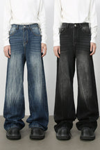 Men's Wide Leg Jeans with Pockets