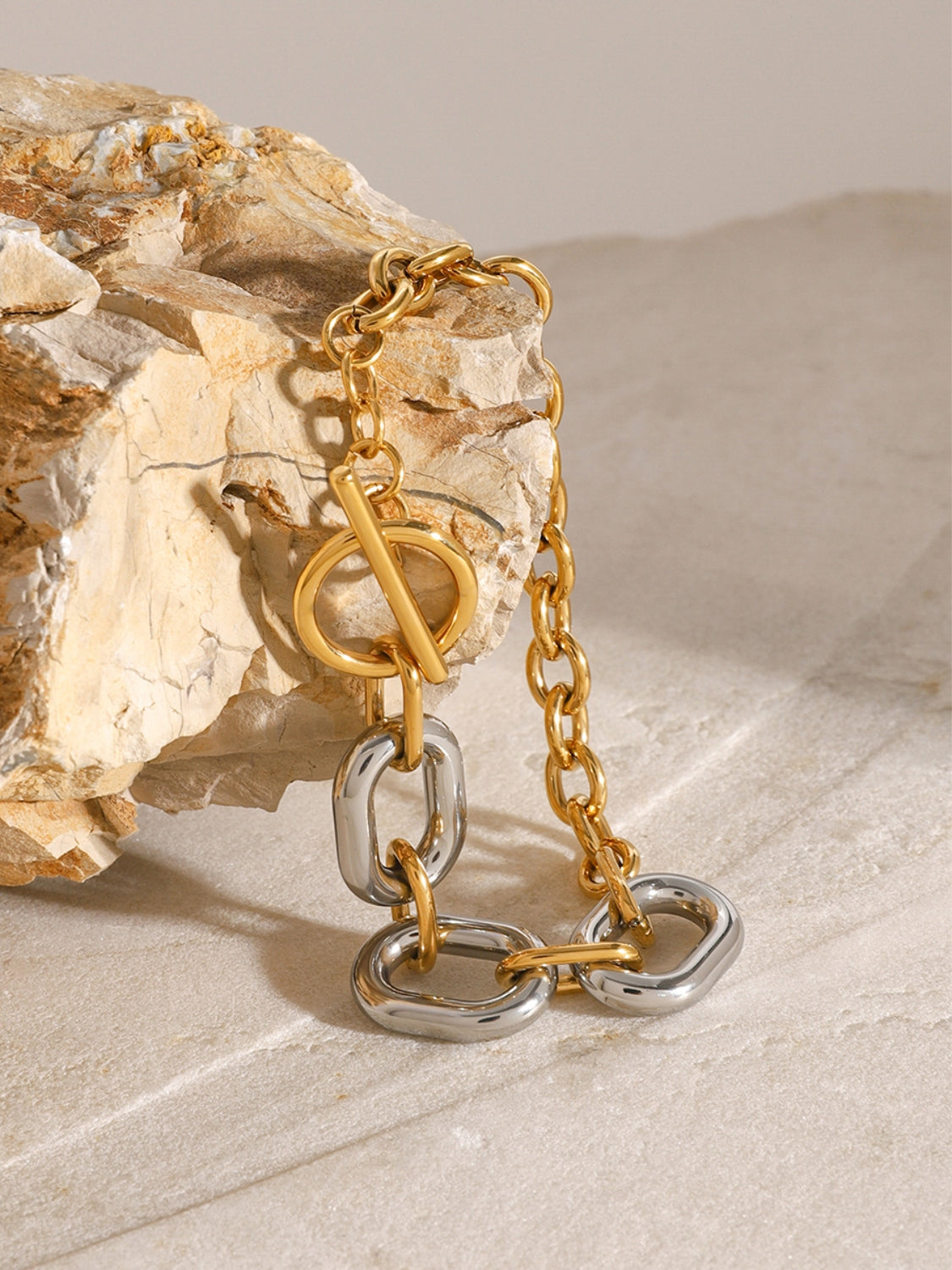 18K Gold-Plated Stainless Steel Chain Bracelet - felvior