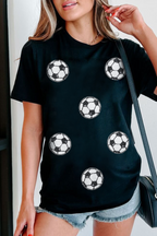 Football Round Neck Short Sleeve T Shirt