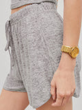 Quarter Button Sleeveless Top and Drawstring Shorts Lounge Set - felvior