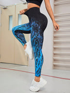 Seamless Printed High Waist Active Leggings