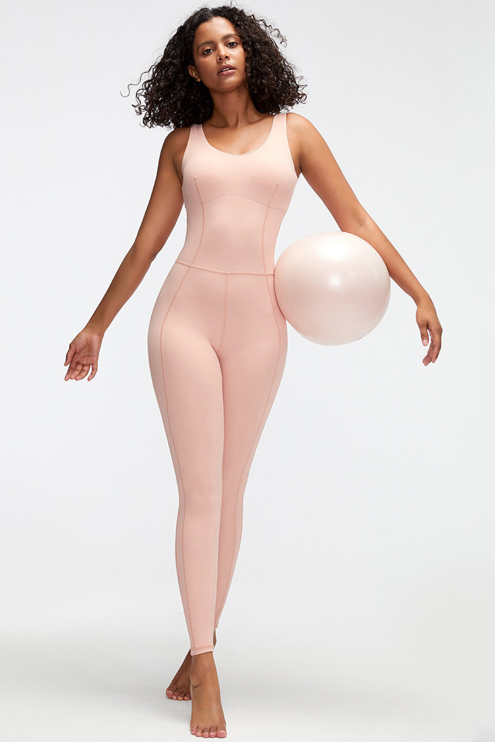 Crisscross Wide Strap Active Jumpsuit - felvior