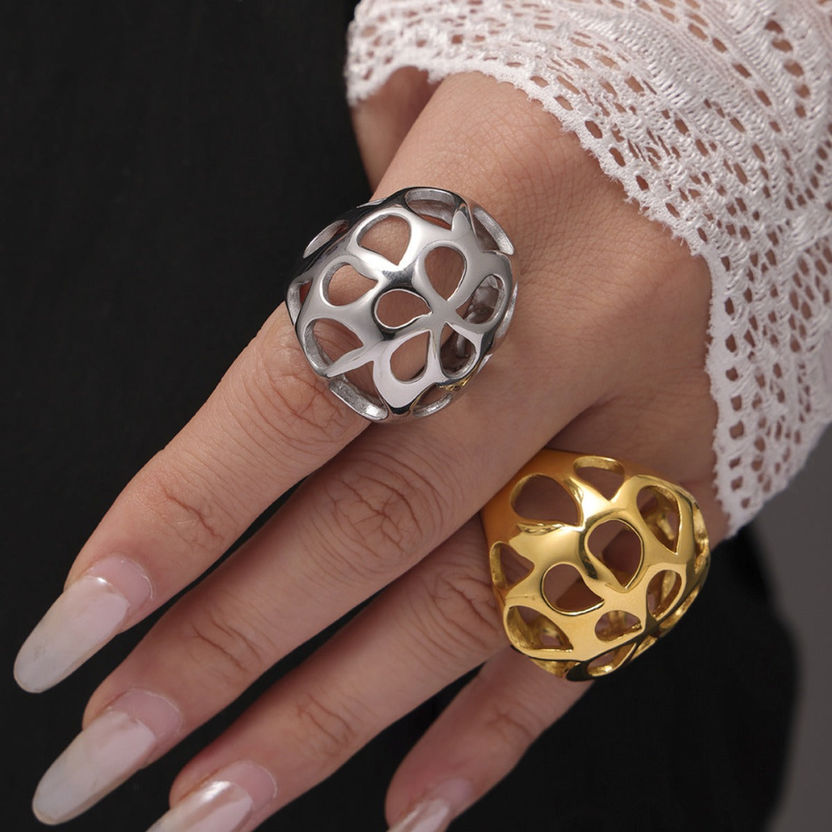 Stainless Steel Cutout Ring - felvior