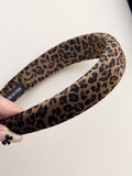 Leopard Polyester Wide Headband - felvior