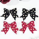 2-Piece Polka Dot Bow Hair Clip - felvior