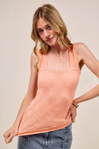 SO ME Floral Jacquard Seamless Tank Top