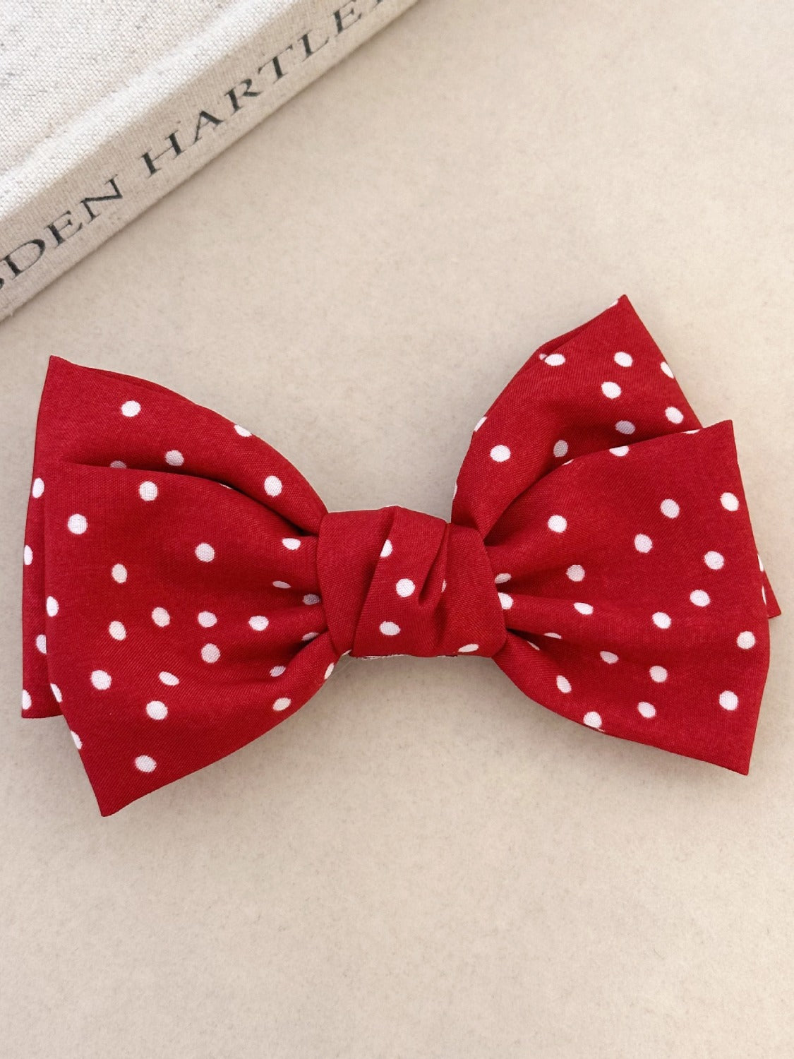 2-Piece Polka Dot Bow Hair Clip - felvior