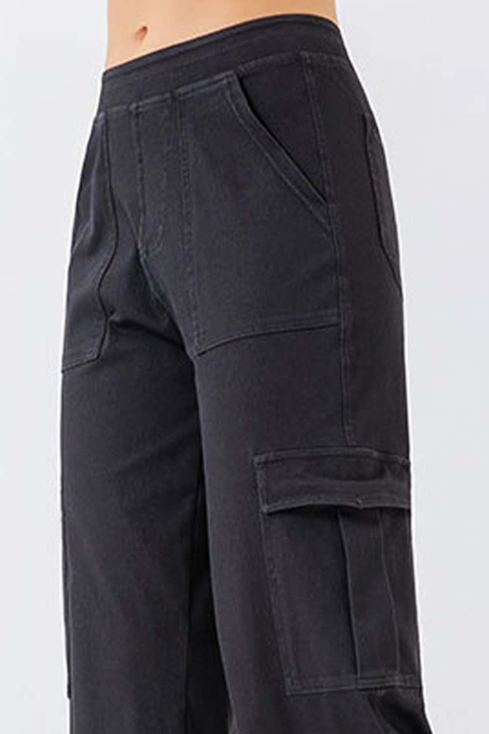 Buttoned Pocketed Long Jeans - felvior