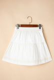 Contrast Stitching Trim Knotted High Waist A-Line Mini Skirt - felvior
