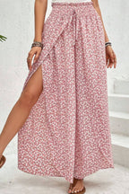 Slit Printed Wide leg Pants