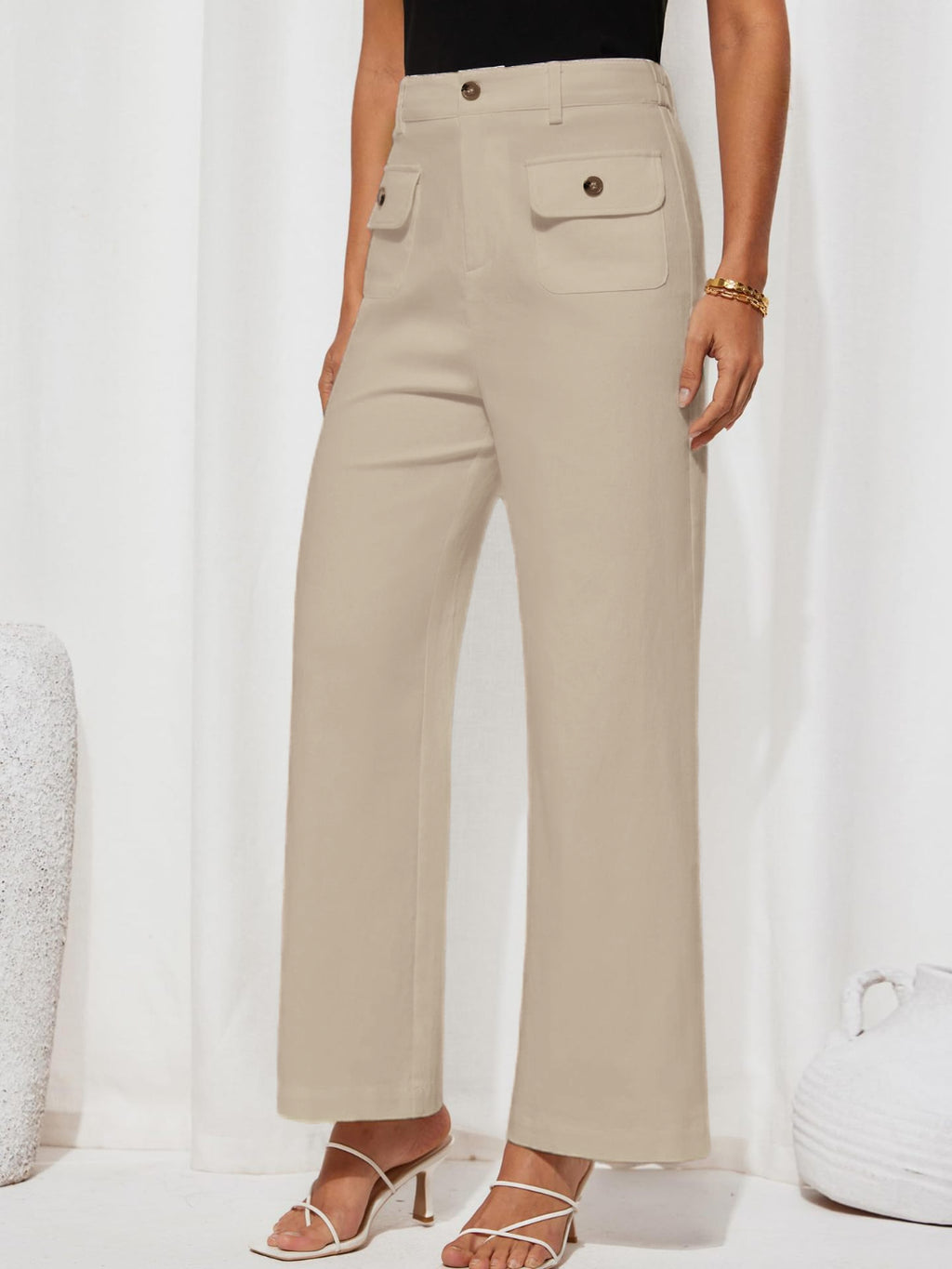 High Waist Wide Leg Pants