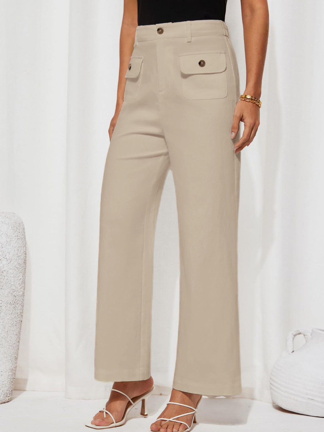 High Waist Wide Leg Pants