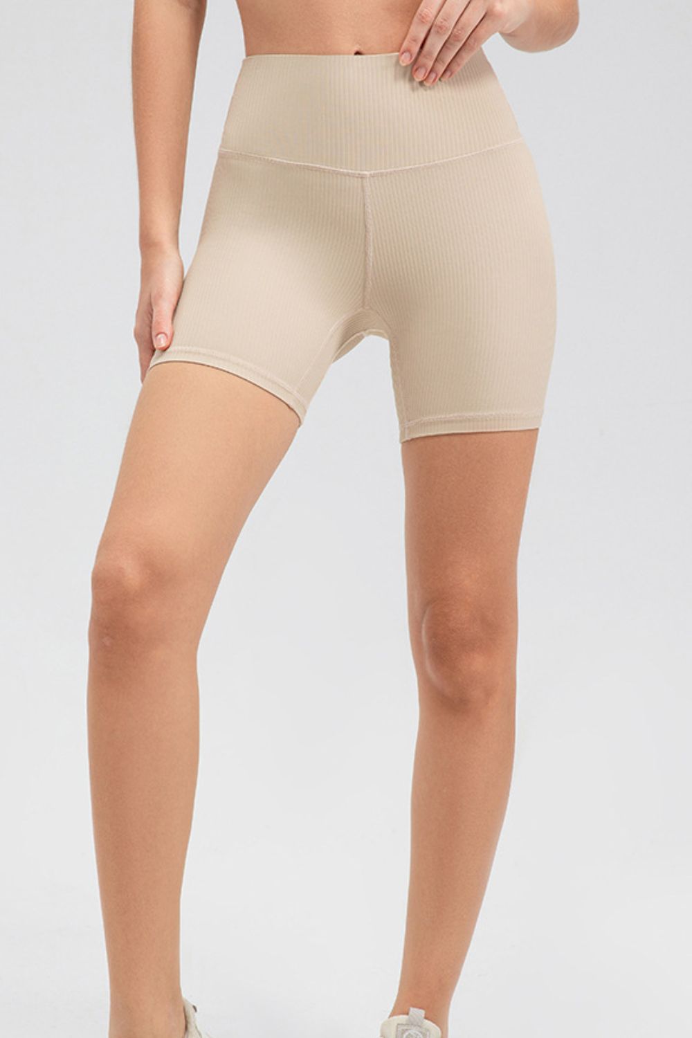 Wide Waistband Slim Fit Sports Shorts - felvior
