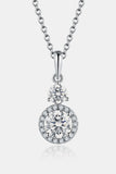 1 Carat Moissanite 925 Sterling Silver Pendant Necklace - felvior