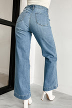 Button Fly High Waist Jeans