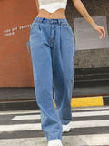 Wide Leg Jeans with Pockets - felvior